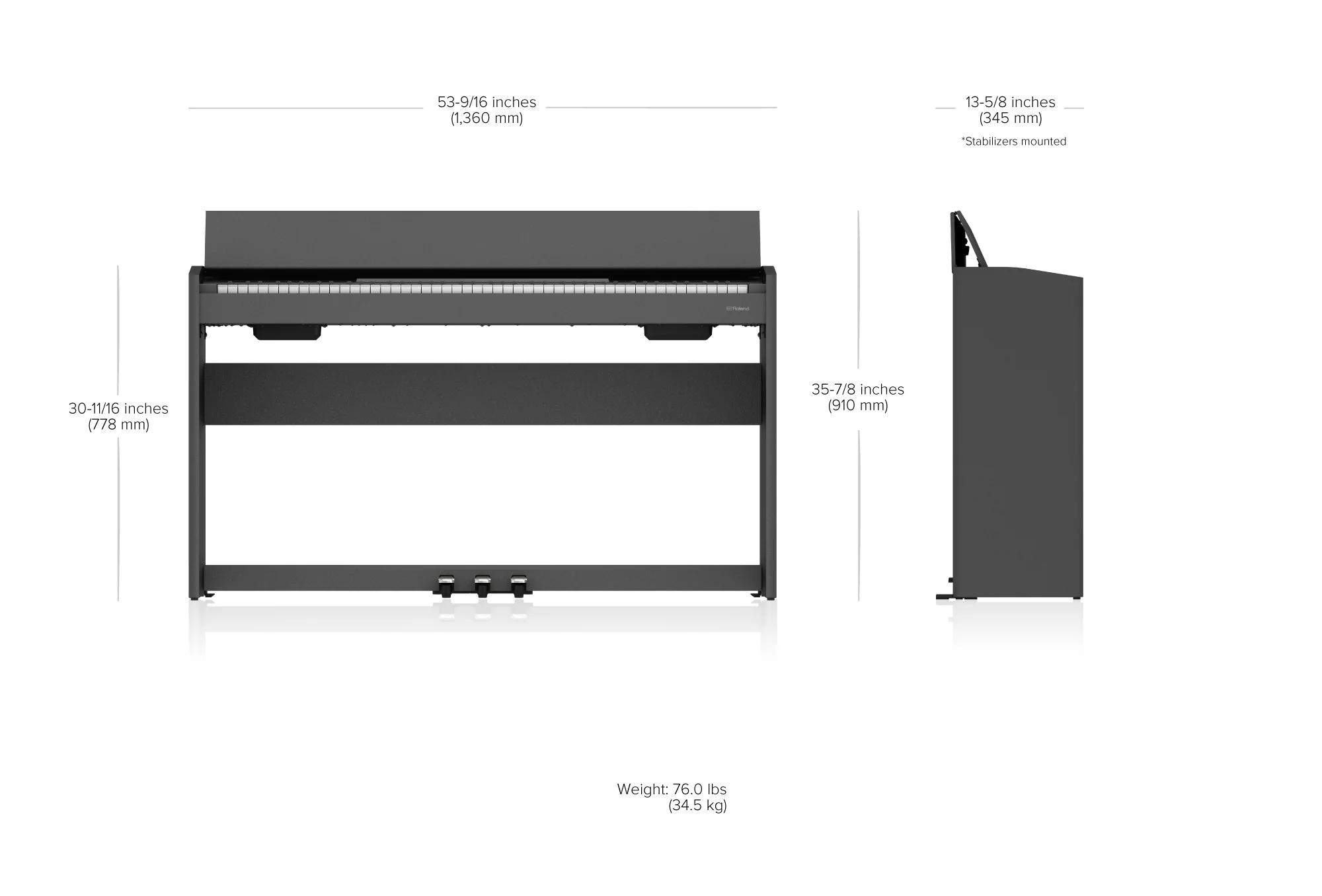 Roland F107 Digital Piano - Black - Image 13