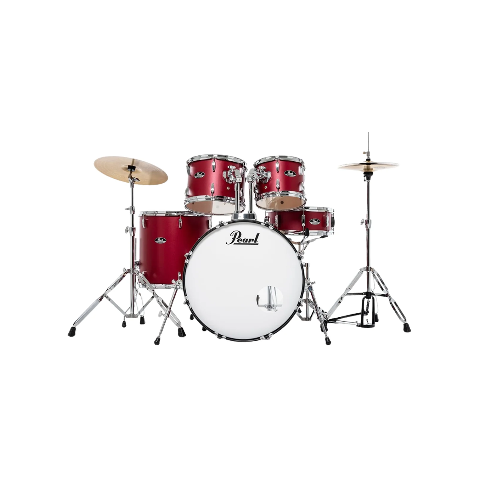 Pearl RS525SC Roadshow Drum Set – Matte Red Finish