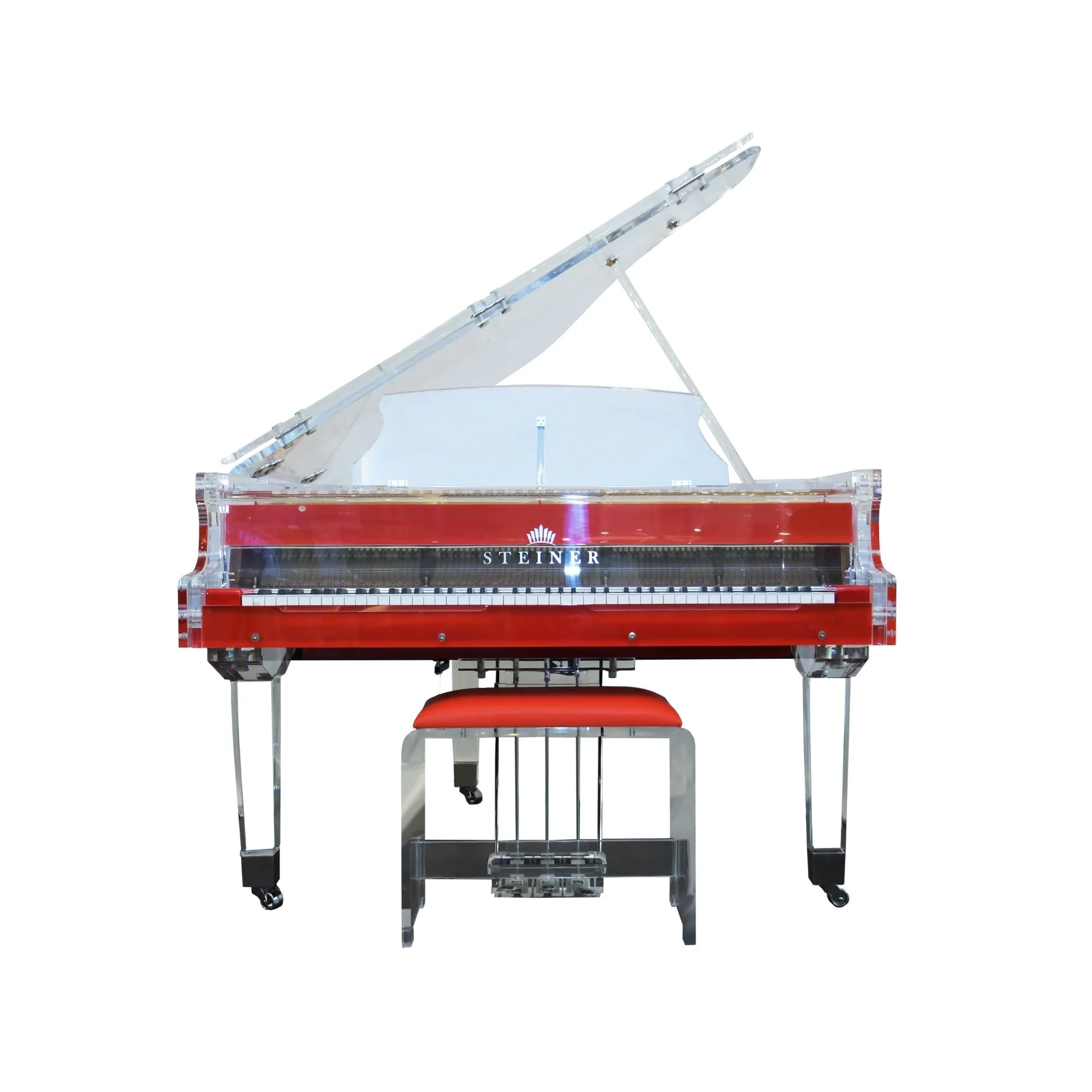 Steiner HG-168A Crystal Grand Piano With Self Play - Red