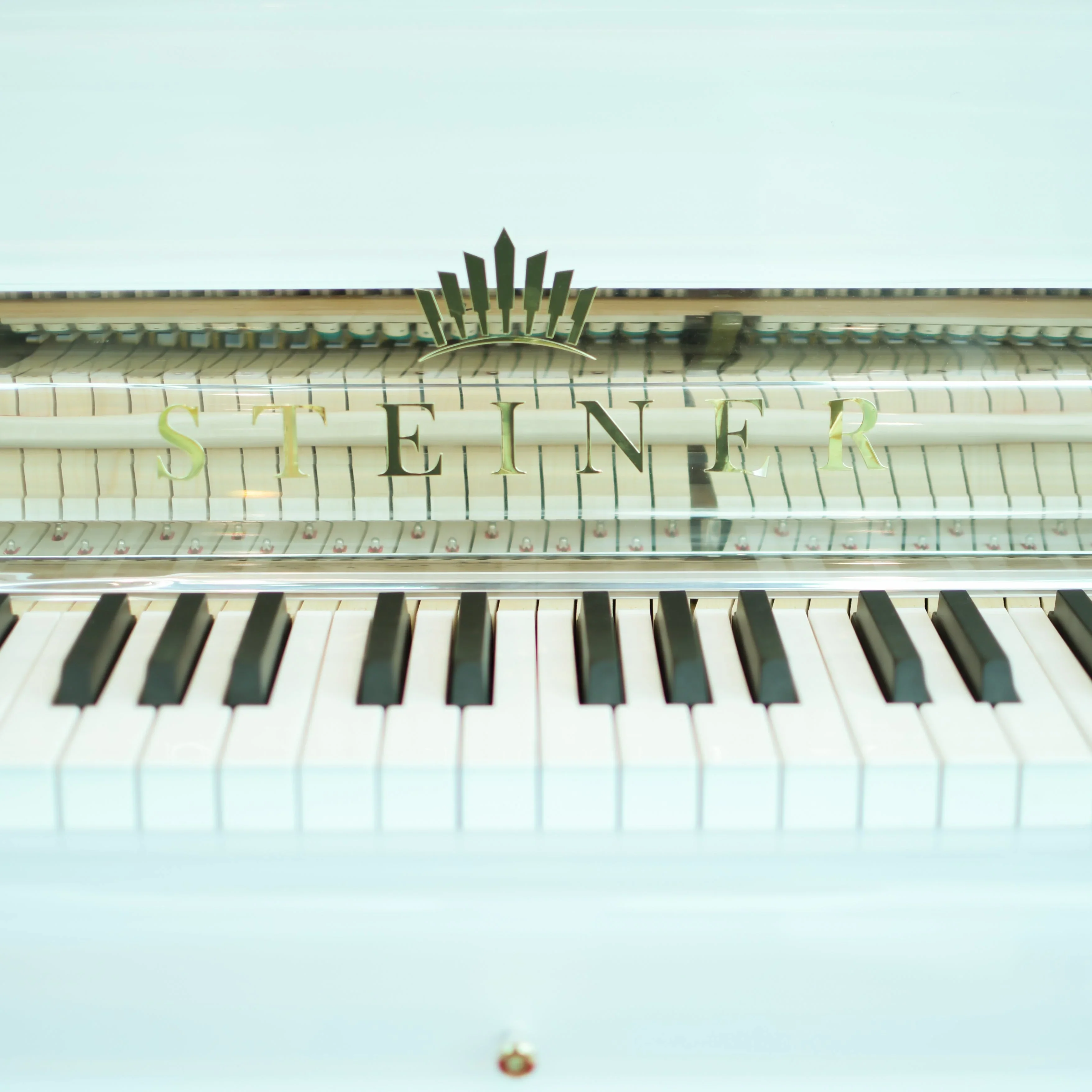 Steiner HG-168A Crystal Grand Piano with Self-Play - White - Image 4