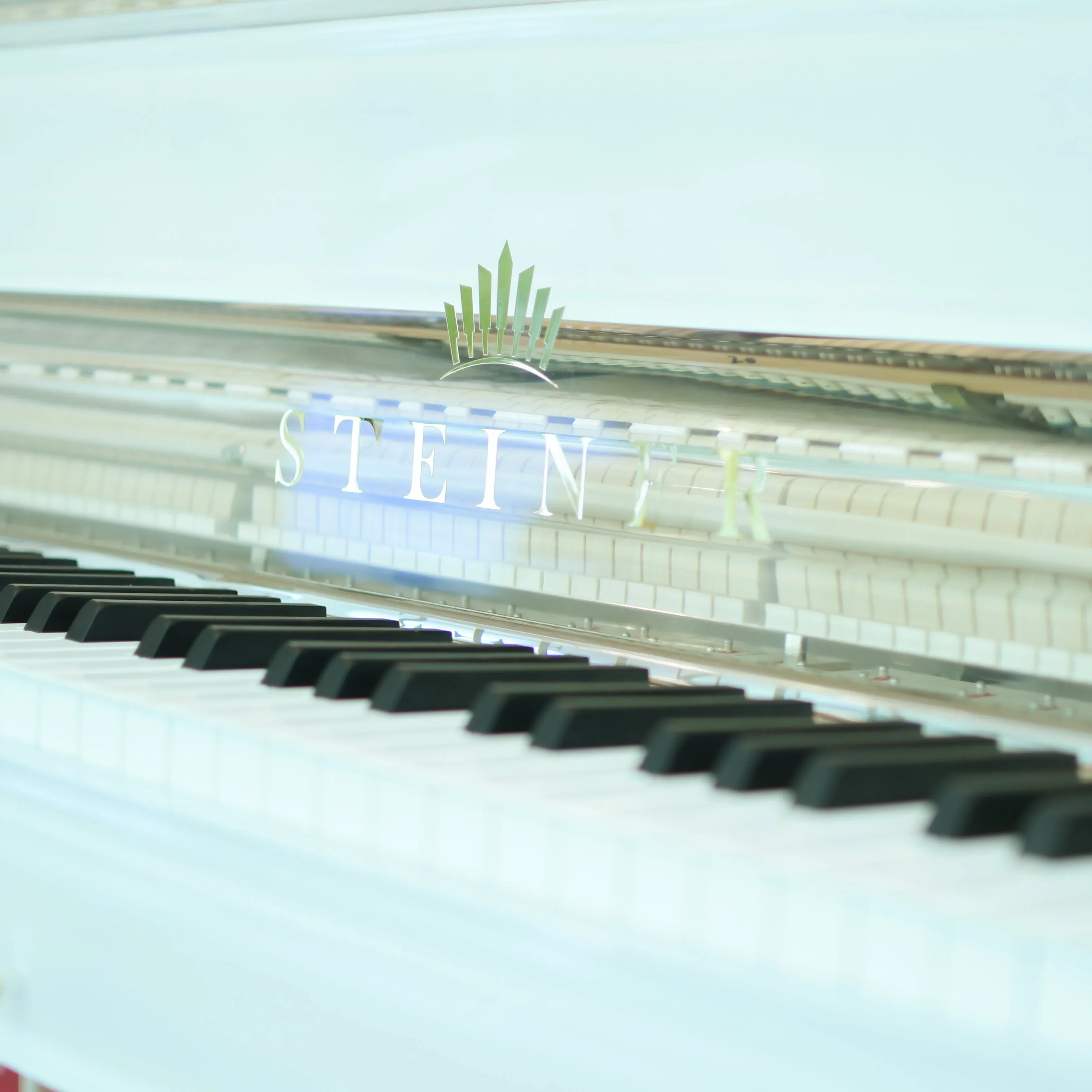 Steiner HG-168A Crystal Grand Piano with Self-Play - White - Image 5