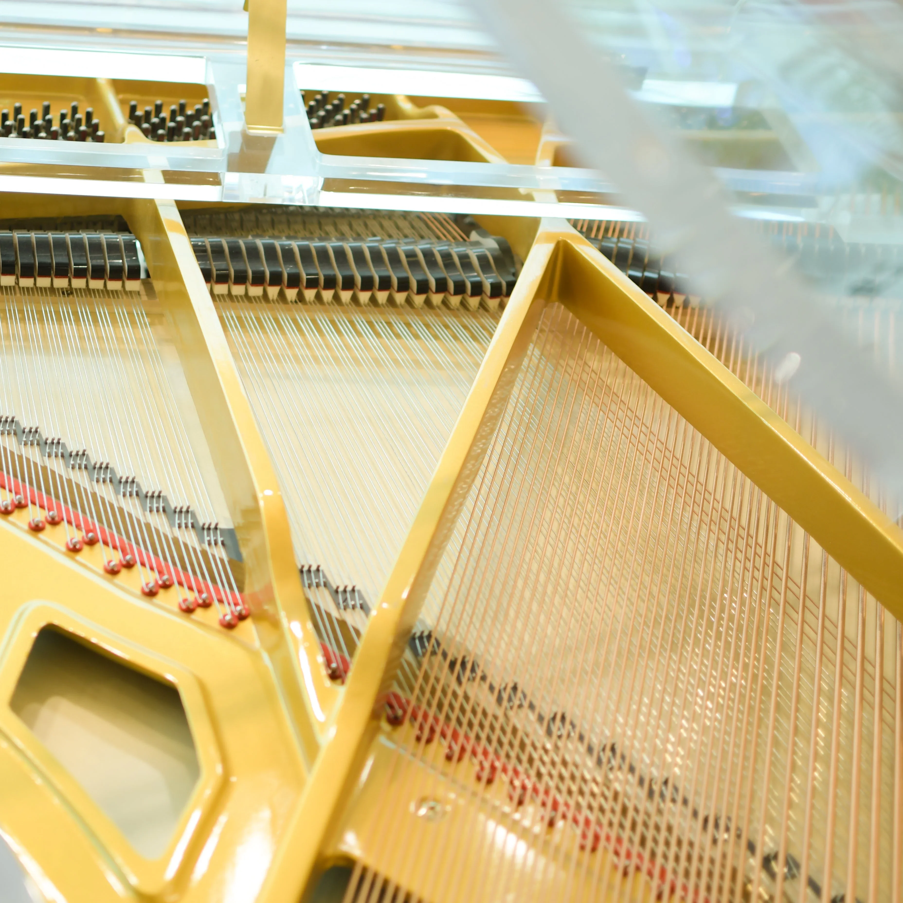 Steiner HG-168A Crystal Grand Piano with Self-Play - White - Image 6