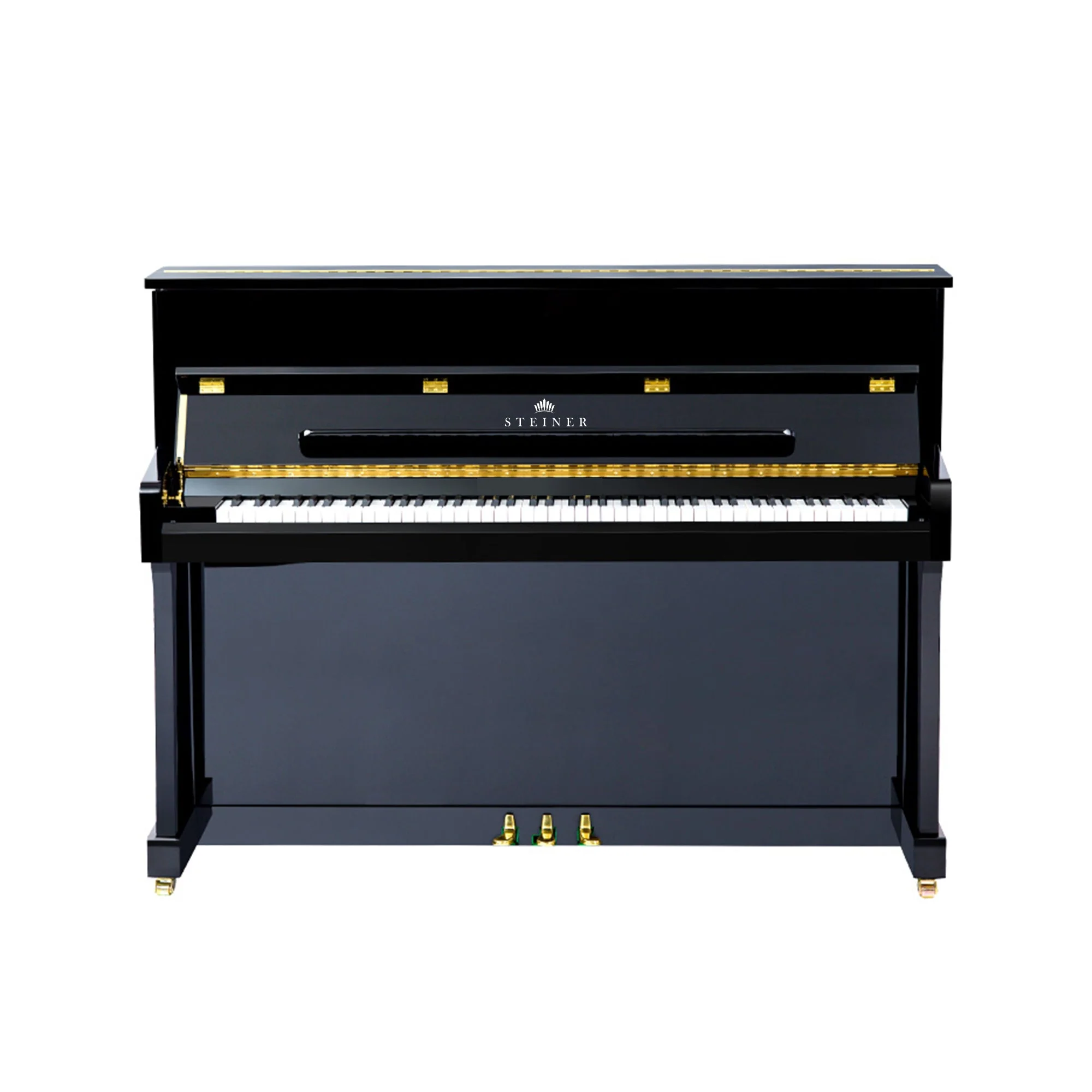 Steiner HU-110E Upright Piano – Black