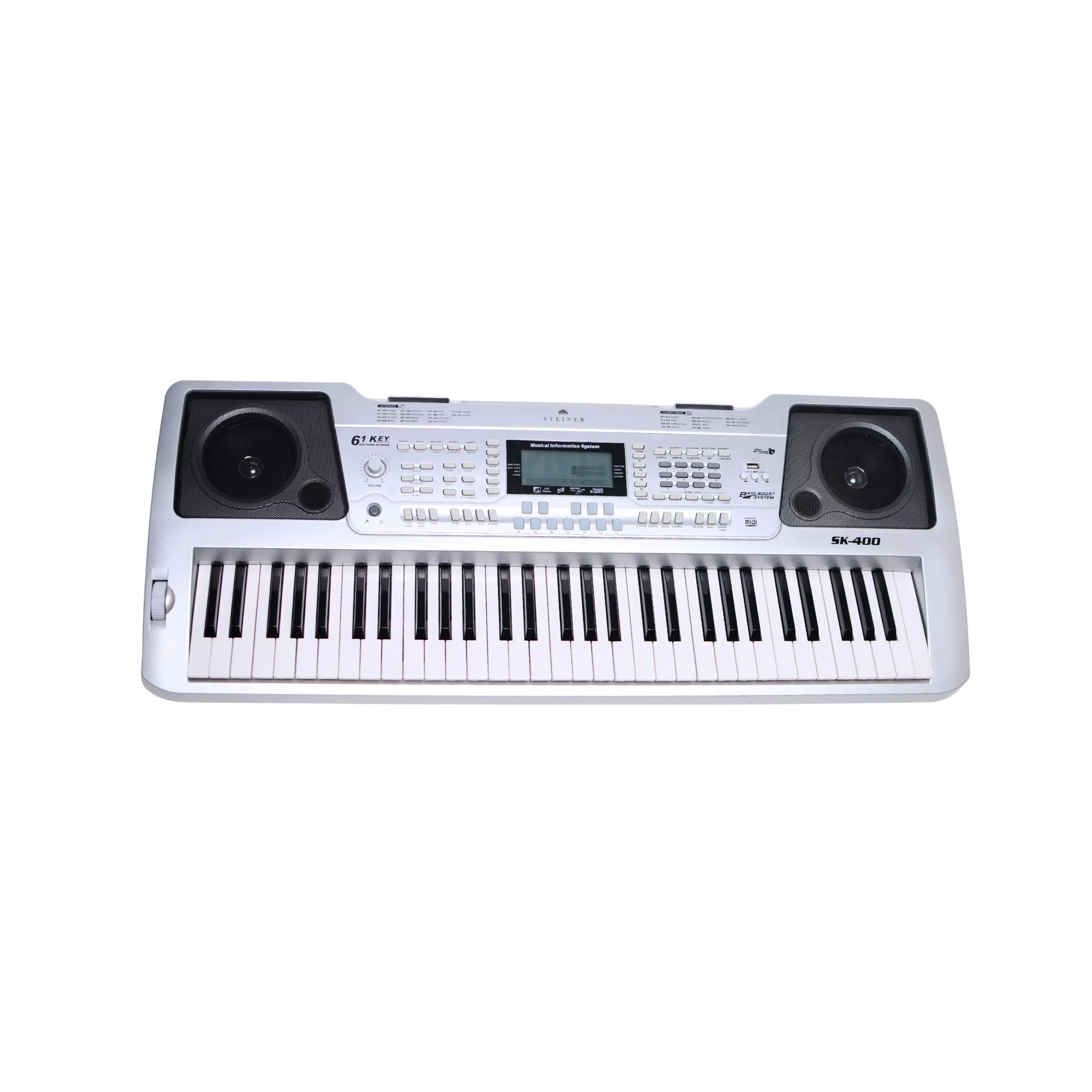 Steiner SK-400 Oriental Arranger Keyboard – Silver