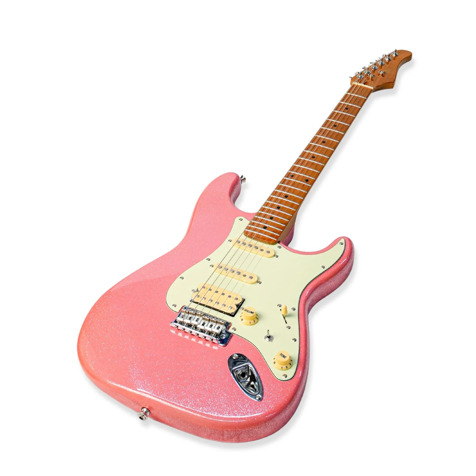Steiner ST-EG-630S Electric Guitar – Pink Sparkle - Image 6