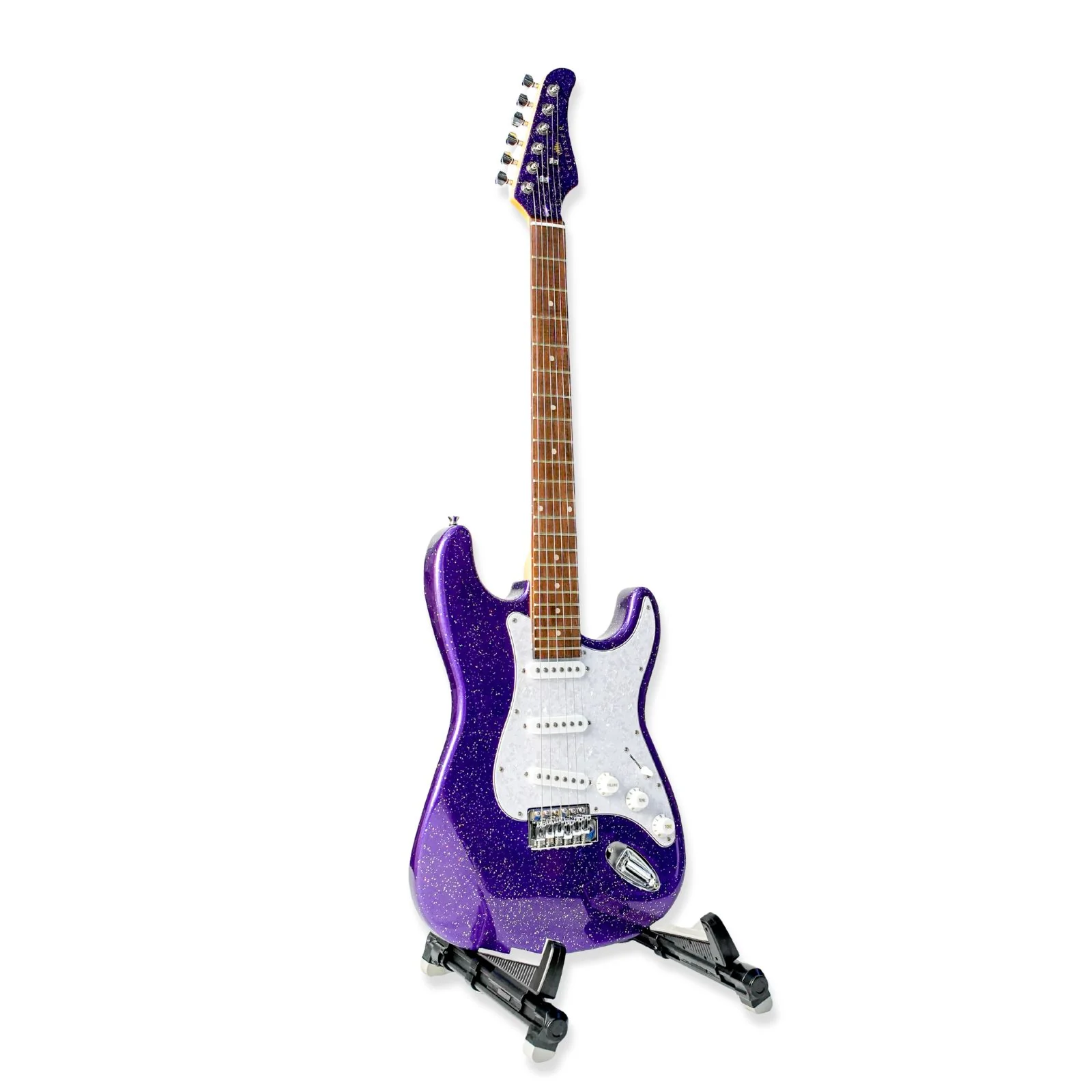 Steiner ST-EG300S Electric Guitar – Purple Sparkle - Image 5