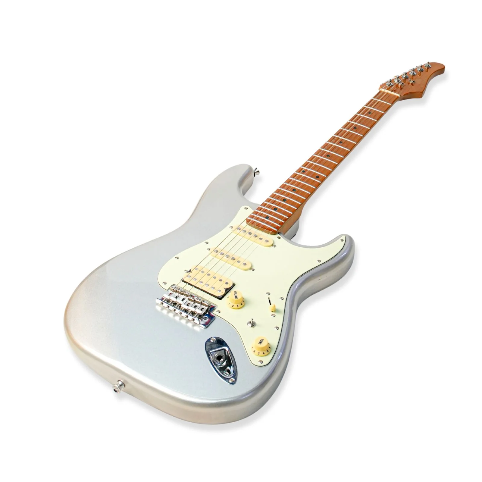 Steiner ST-EG630S Electric Guitar – Silver Gloss - Image 6