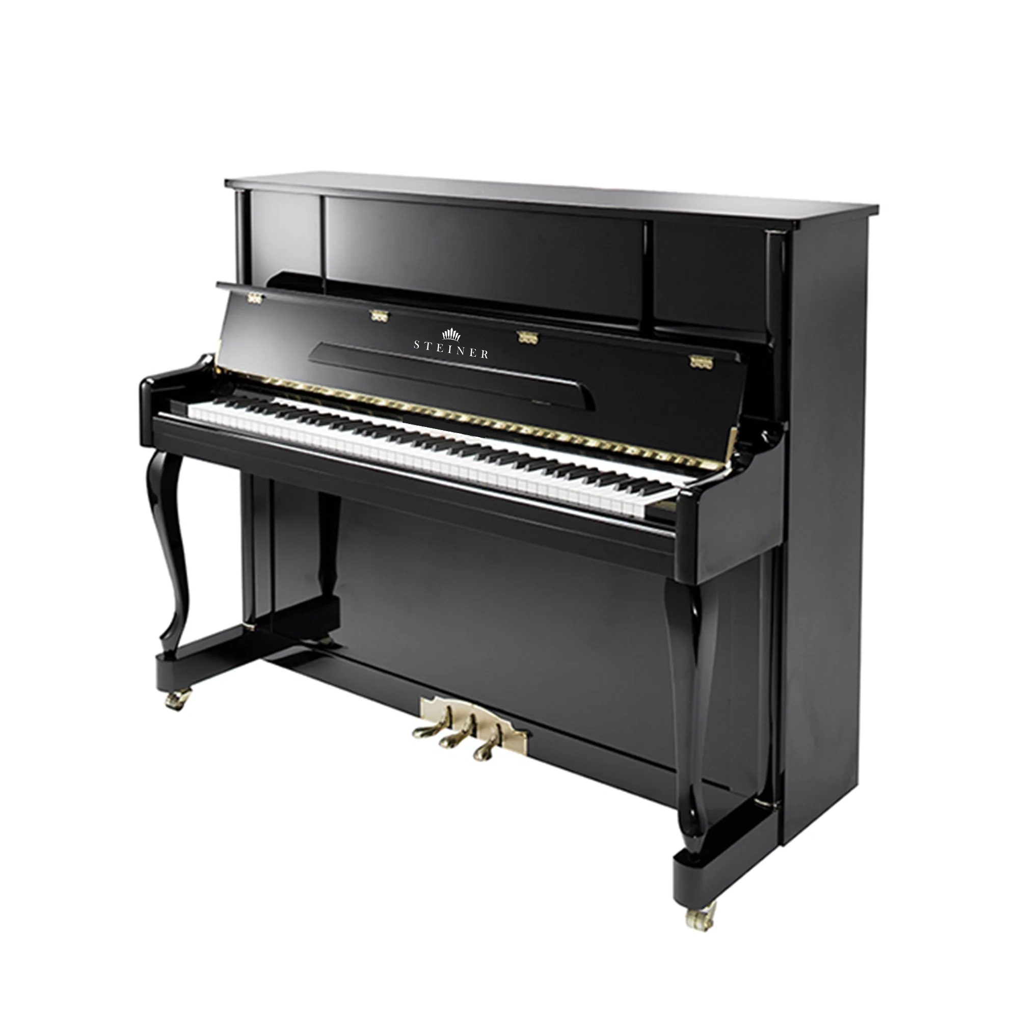 Steiner UP-121E Upright Piano - Black