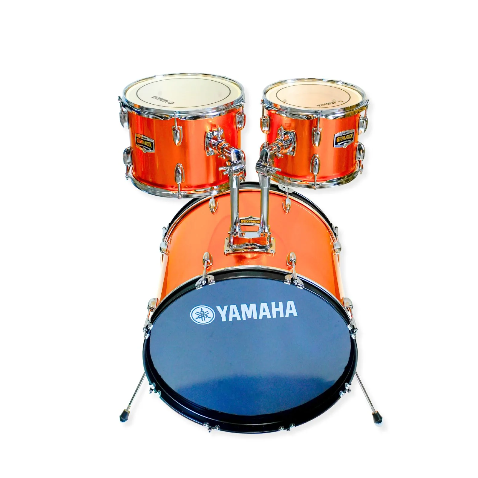 Yamaha 5-Piece Acoustic Drum Kit - Orange Glitter Finish - Image 5